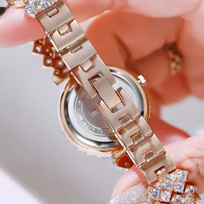 2 pcs Luxury Diamond Watch Bracelet Set 